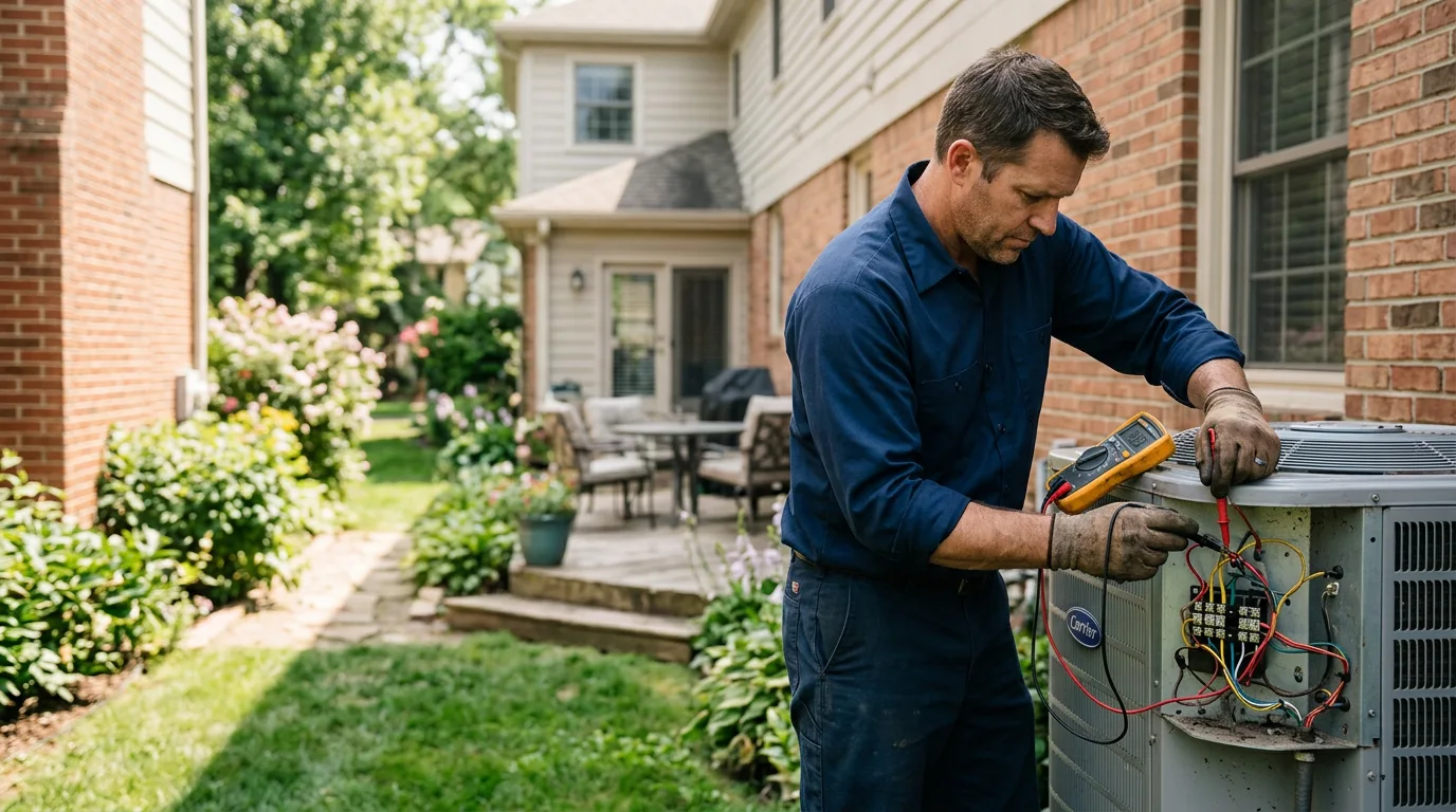 HVAC technician working near Oak View, CA